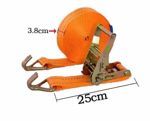1.5 inch Heavy Duty Ratchet Tie Down Strap with Wire Hook