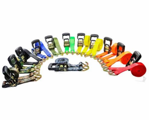 Different Colors of 1 inch Ratchet Straps