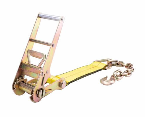 3-inch Ratchet Strap Short End with Chain & Hook