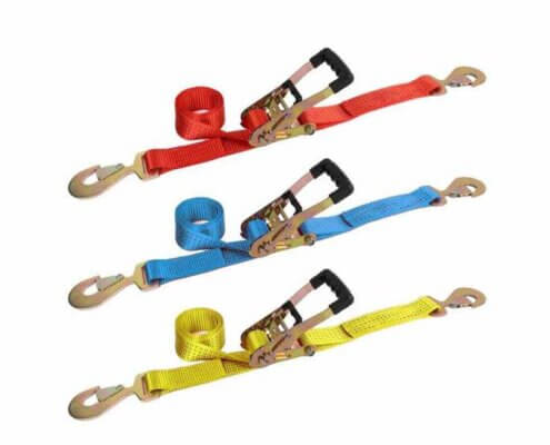 2'' Custom Ratchet Strap with Heavy Duty Flat Snap Hooks