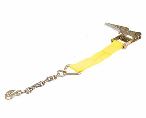 2'' Ratchet Strap Short End with Chain & Hook