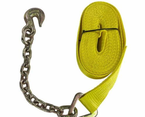 2'' Winch Strap with Chain & Hook