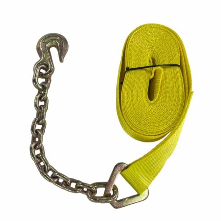2'' x 27' Winch Strap with Chain & Hook