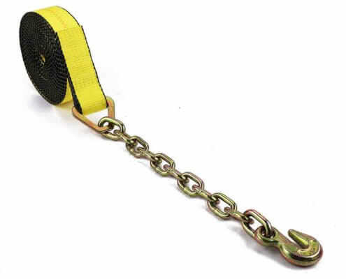 3'' x 30' Winch Strap with Chain & Hook