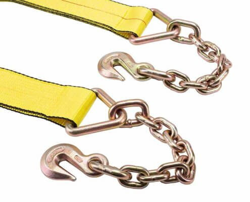 4'' Custom Ratchet Strap with Chain and Hooks