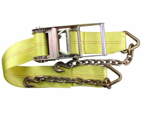 4 inch Custom Ratchet Strap with Chain and Hooks