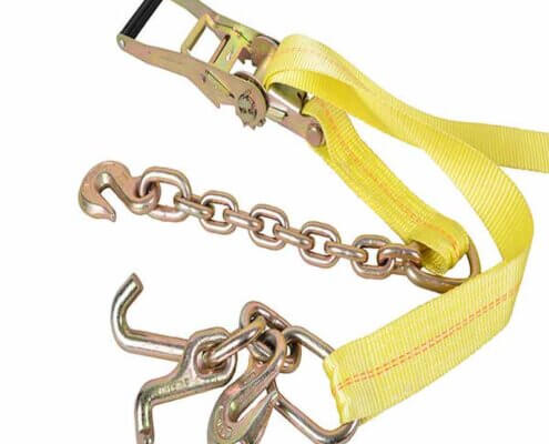 Auto Tie Down with Cluster Hook and Chain and Hook