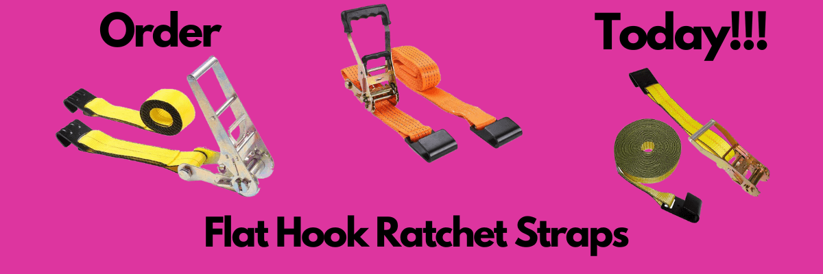 Ratchet Straps with Flat Hooks